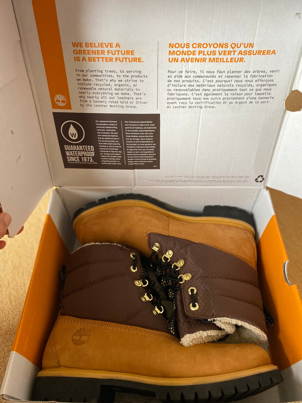 Timberland 6 inch Fur Lined Boots - Size 10.5-Second Style-Second Style