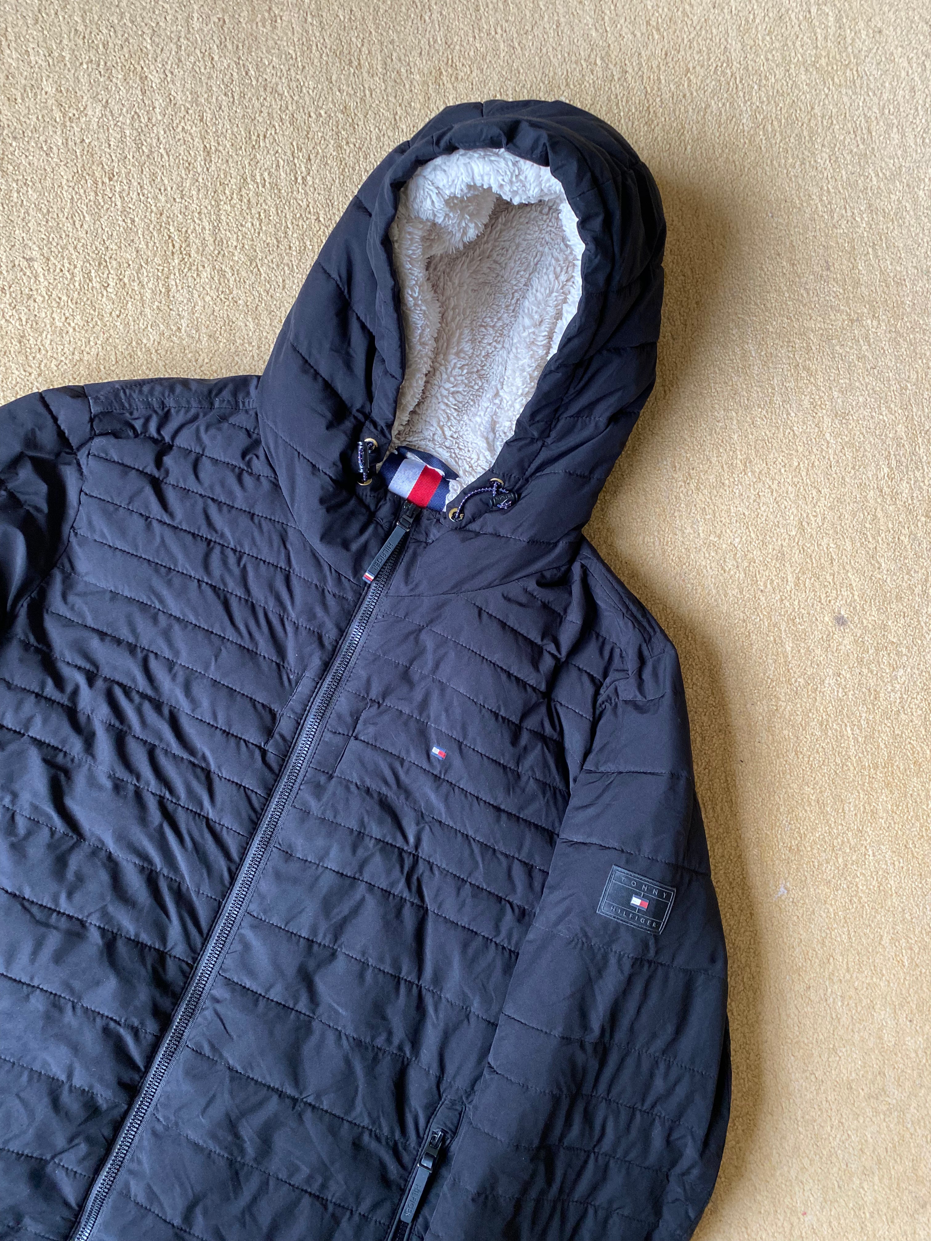 Tommy Hilfiger Fur Lined Hooded Jacket - Size Large